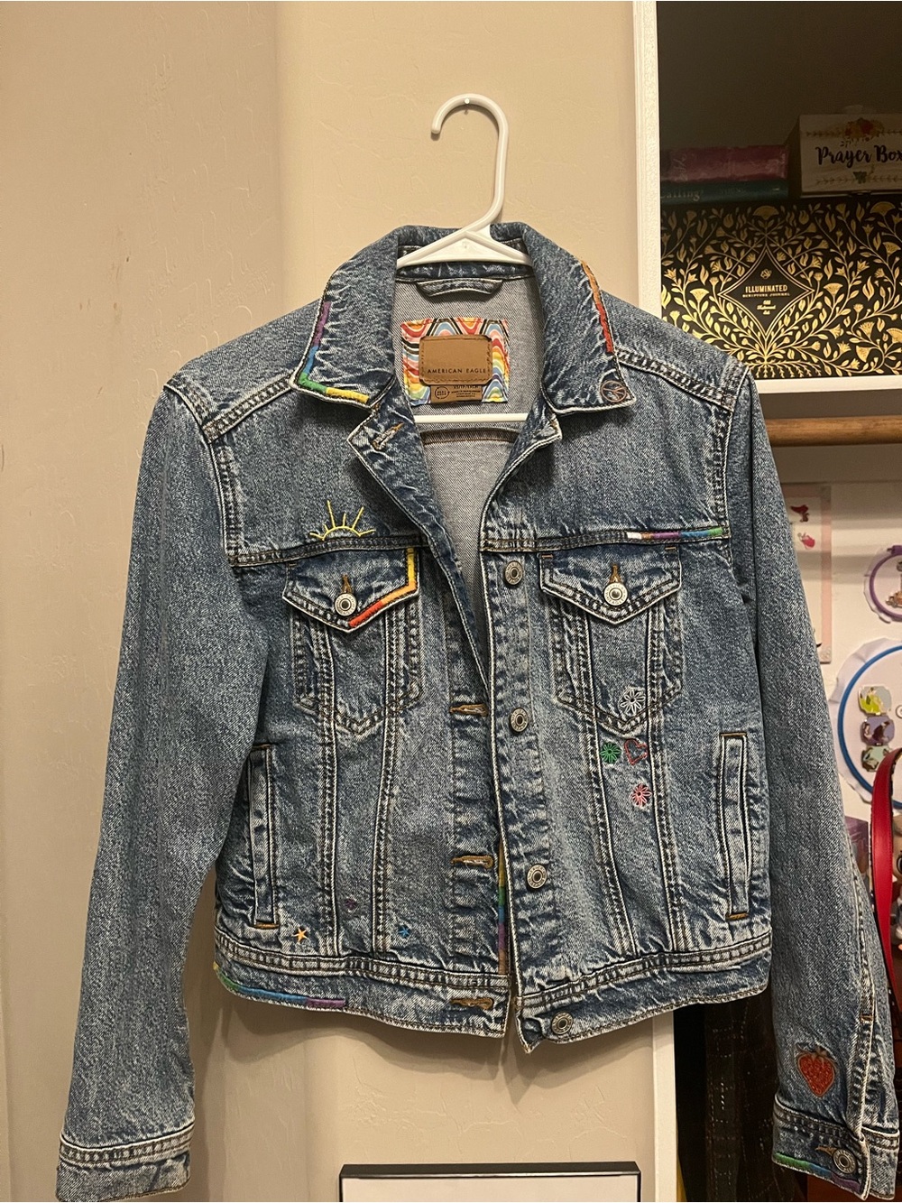 American Eagle Jean Denim Jacket Pride